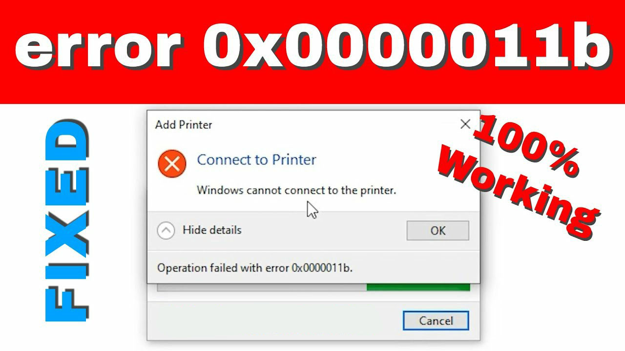 Hướng dẫn fix lỗi 0x0000011b khi các bạn cài đặt máy in